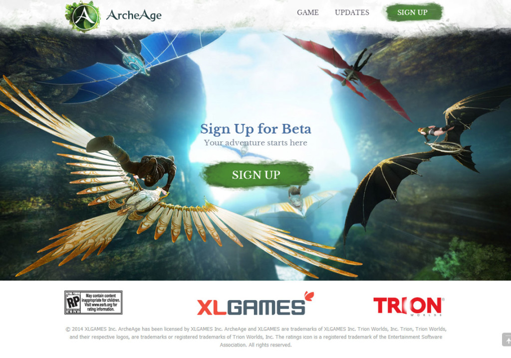 Archeage game - Marketing site