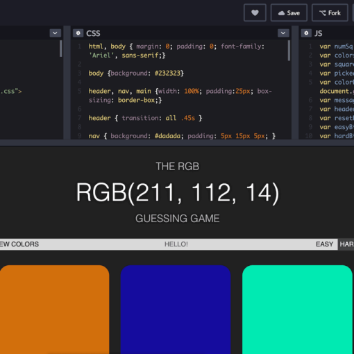 RGB Javascript Game